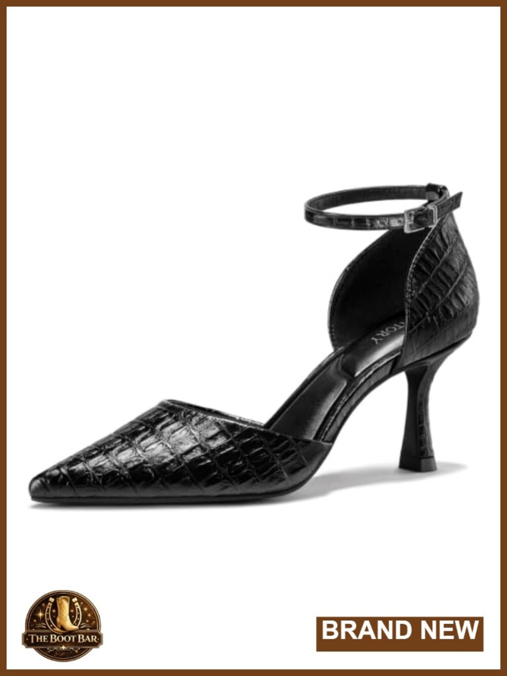 Women's Pointed Toe Stiletto Heels D'Orsay Ankle Strap Pump